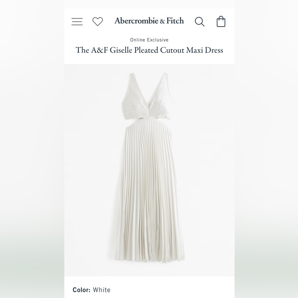 Abercrombie & Fitch Giselle Pleated Cutout Maxi Dress